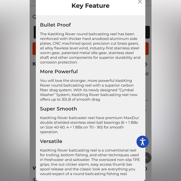Red Baitcasting Reel - Picture 2 of 8